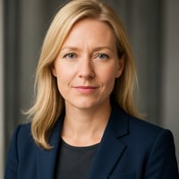 A blonde female professional headshot of The Syntropic Navigator  guiding direction and alignment ensuring every effort answers Whos it for Whats it for