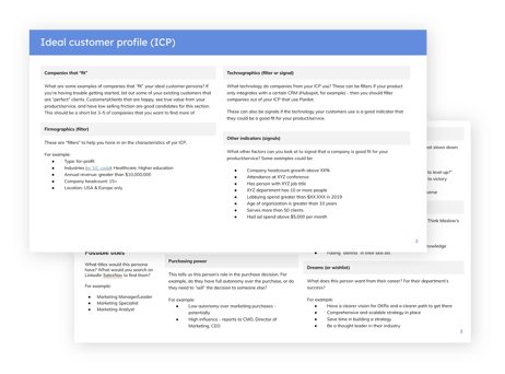 How to define your B2B ideal customer profile (ICP) [template]