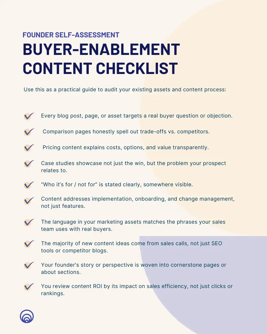Buyer-Enablement Content Checklist