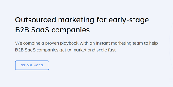 Kalungi homepage b2b saas cta example