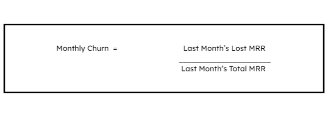 Monthly Churn SaaS formula