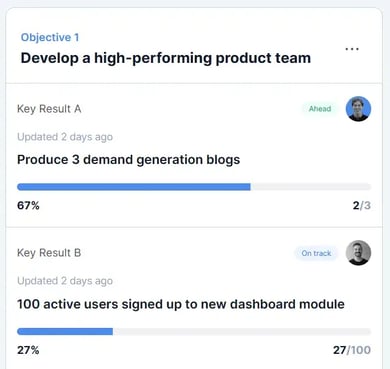 OKR owner examples