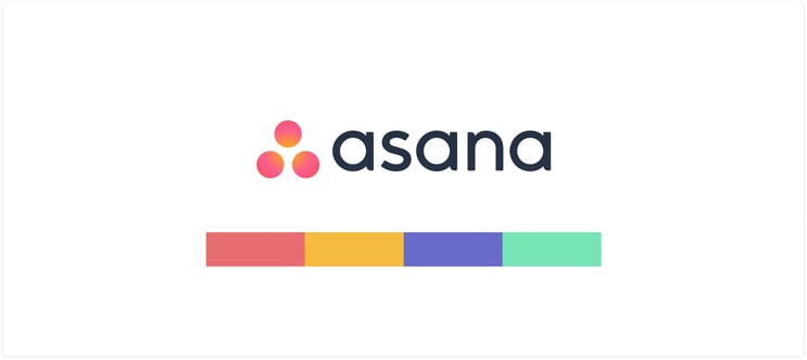 SaaS brand color message example - Asana