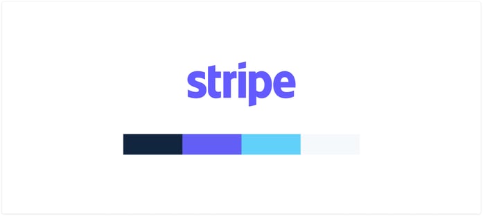 SaaS brand color message example - Stripe