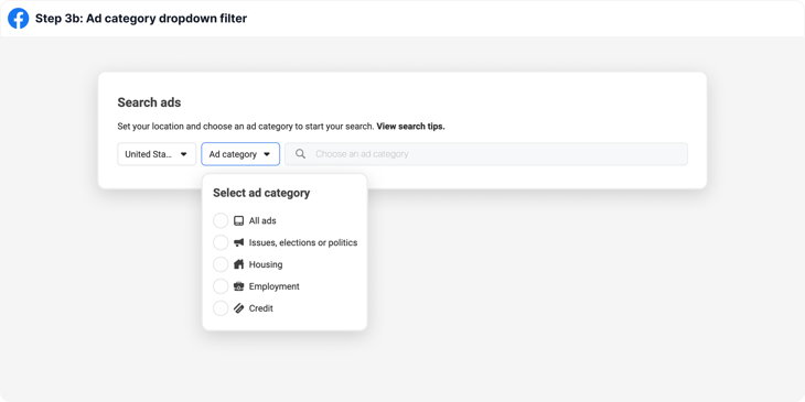 View competitors display ads on facebook Step 3b