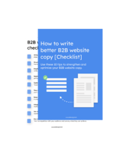 how to write better b2b website copy 