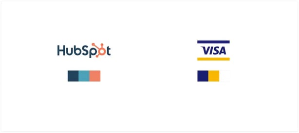 Complementary branding color palette - hubspot/ visa