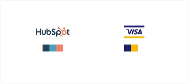 Complementary branding color palette - hubspot/ visa