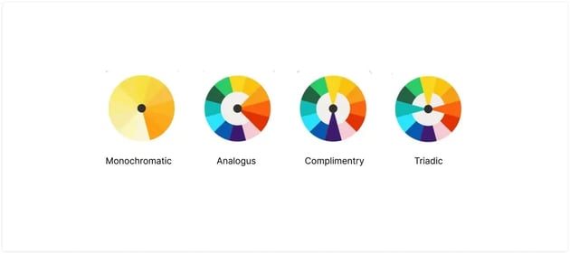 Four primary brand color palettes