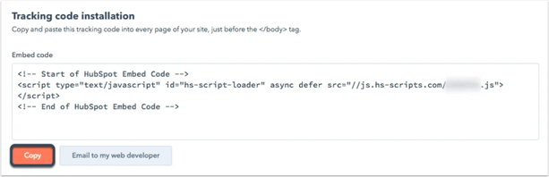hubspot tracking code installation