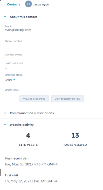 hubspot tracking of user in react app