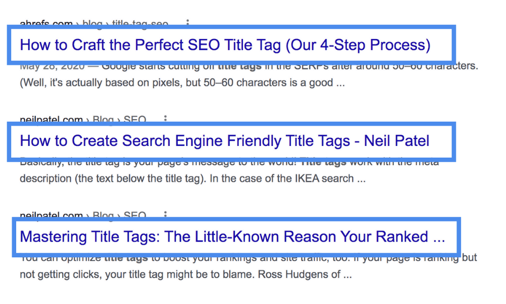 on page seo meta titles