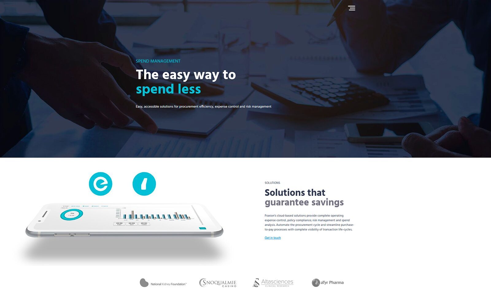 Fraxion homepage in 2019