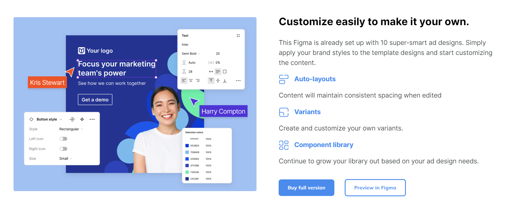 saas cta example kalungi figma ad template