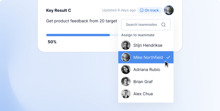 Assign OKR owners