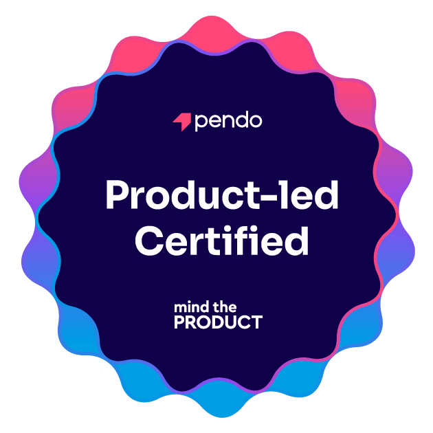 Pendo Product-led Certification badge