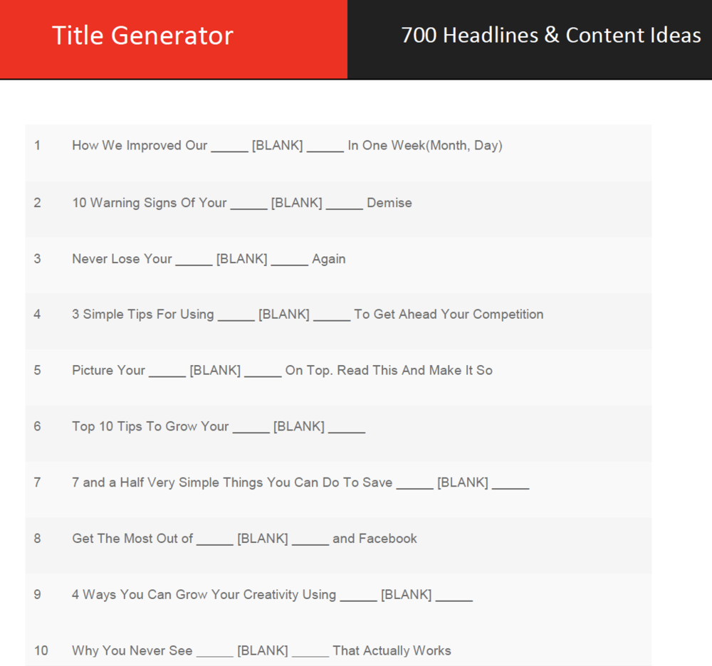 700 headlines title generator