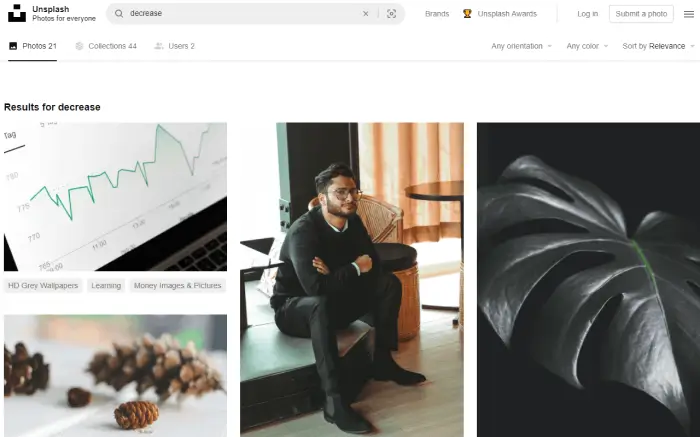 Selecting unsplash images