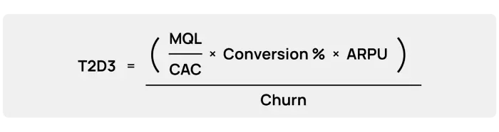 t2d3 equation