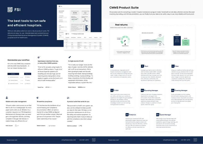 one pager example - company saas product overviews