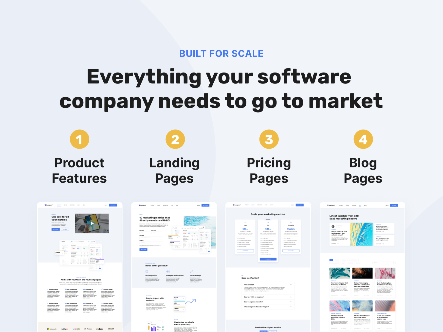 Built for scale - All the tools you need to go-to-market
