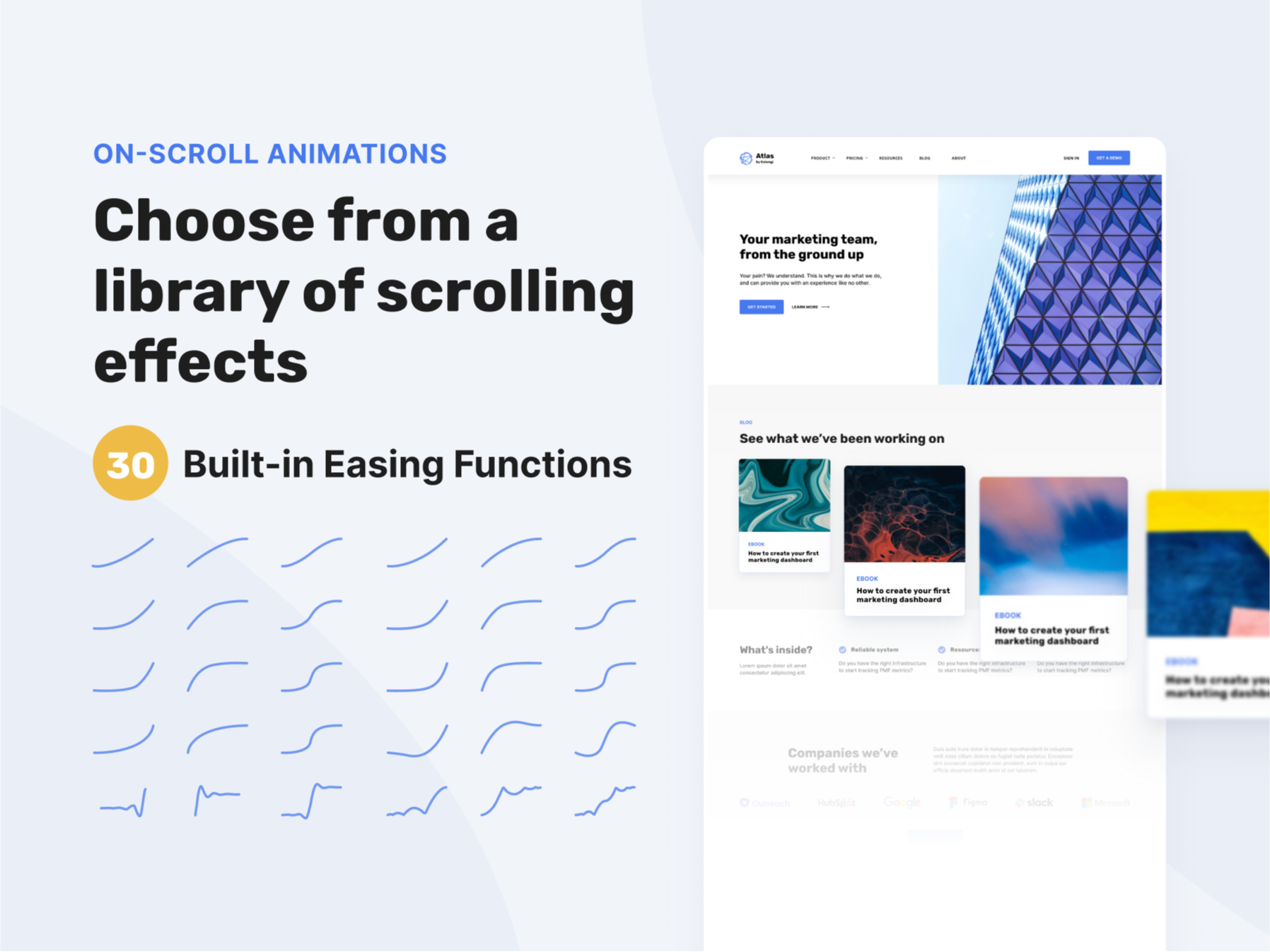 On-scroll animation library